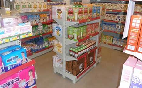 霸州勝利金屬制品廠 專業(yè)打造單面背網(wǎng)超市貨架與商場(chǎng)觸摸屏一體化解決方案